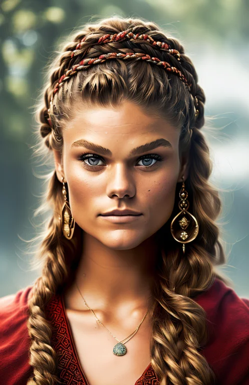 Photograph Of Nina Agdal Tkchar Warrior, Highly Detailed, Aw...
