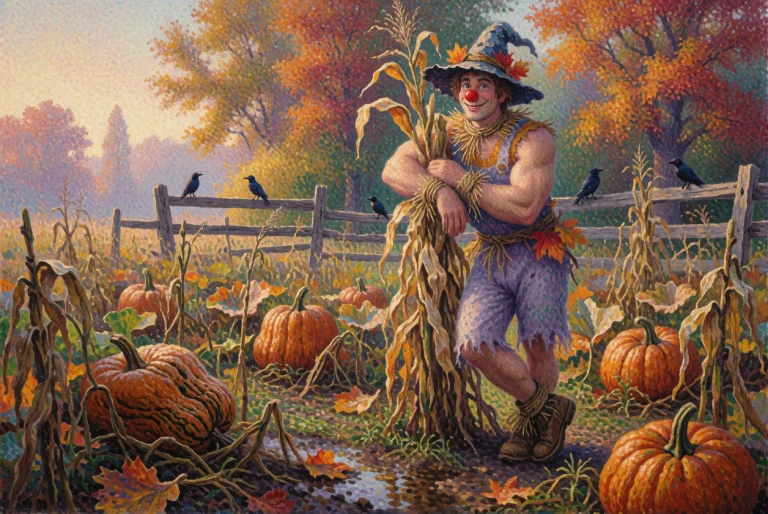 Pointillism Painting Of A Muscular 34-year-old Man Dressed A...