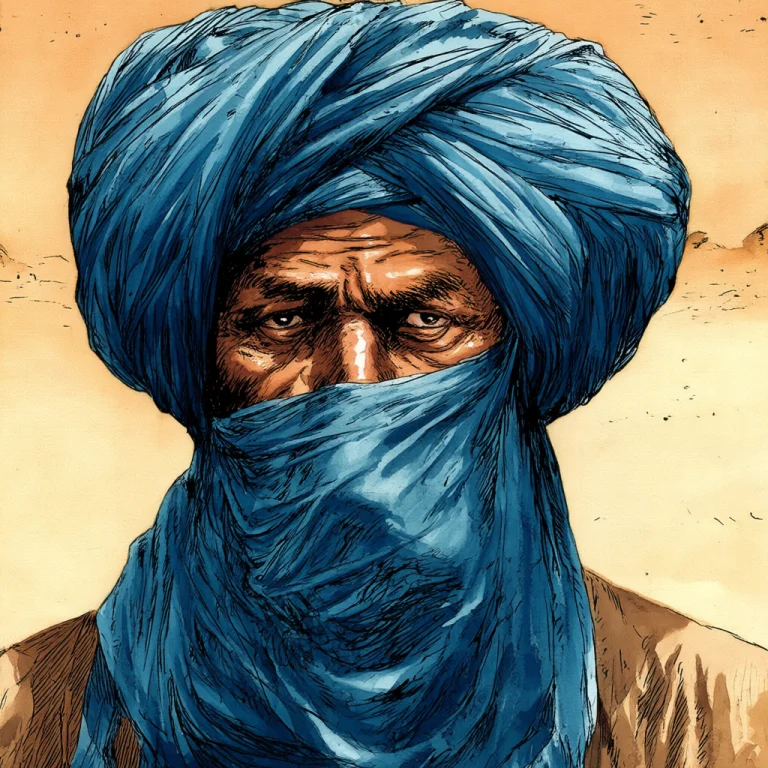4n4m1r4ll3s, Portrait Of A Weathered North African Nomad Man...