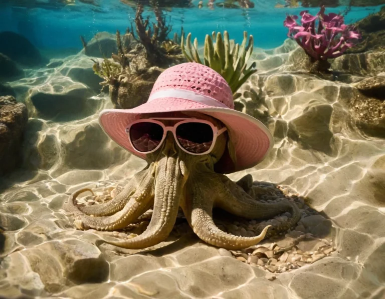 Cinematic Still Cthulhu In A Fishtank Wearing Sunglasses And...