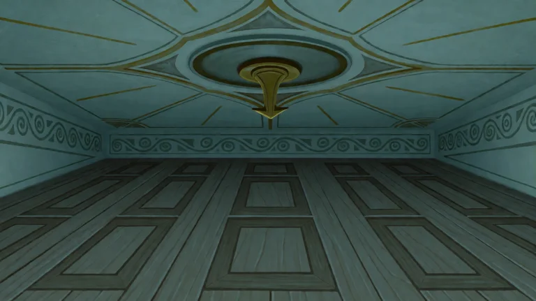 Fnts2000, An Empty, Ornate Interior Space Viewed From A Low-...
