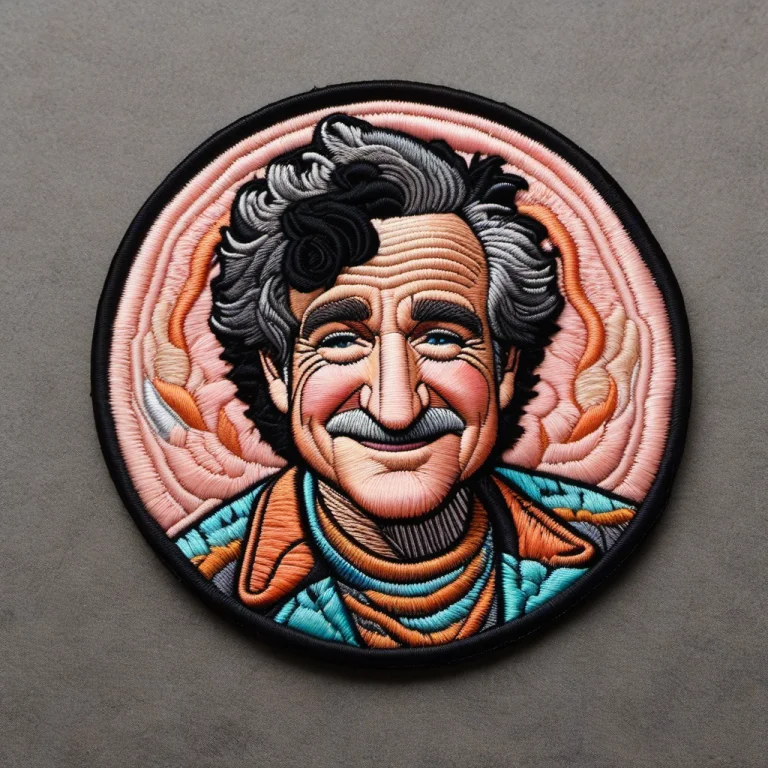 Ral-embroideredpatch Embroidered Patch Of Robin Williams, Wi...