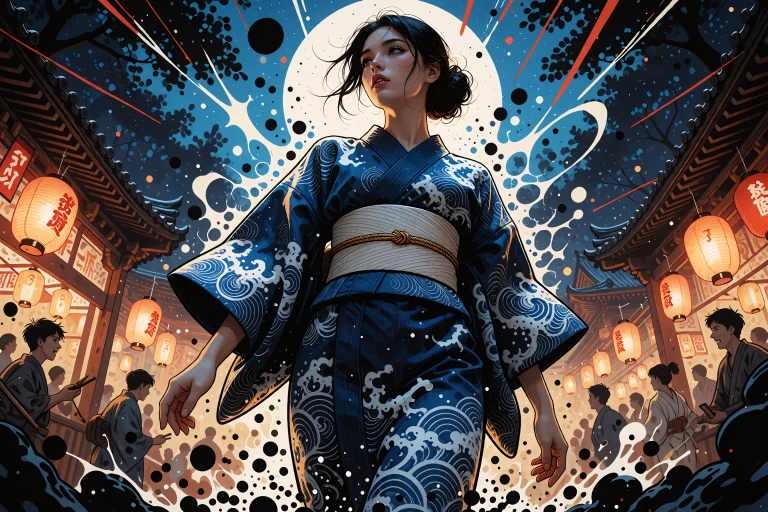 . A Dynamic Ink-heavy Comic Illustration Depicts A Woman In...