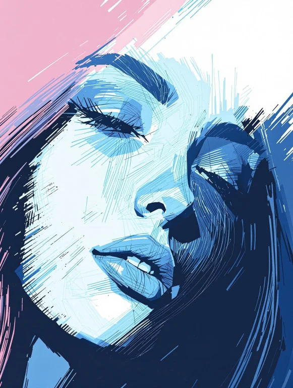 Comic Smooth Lines Art With Pastel Strokesclean Digital Port...