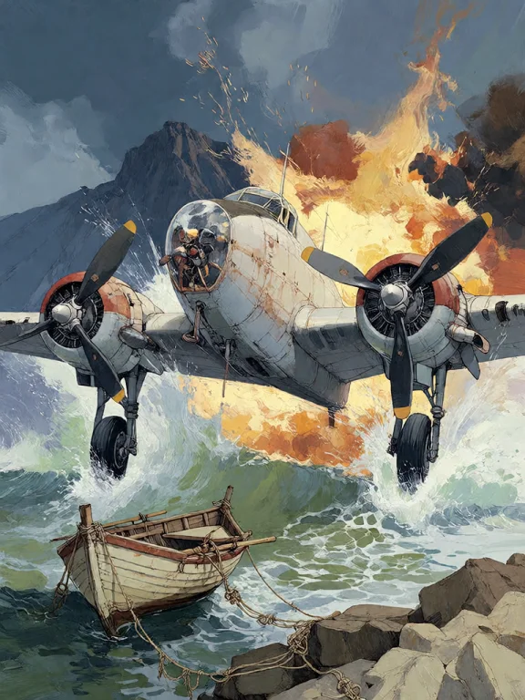 Bradhamel Art Style. A Dramatic Cinematic Painting Of A Vint...