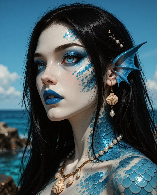 A Highly Detailed Closeup Portrait With Face Focus Of A Beau...