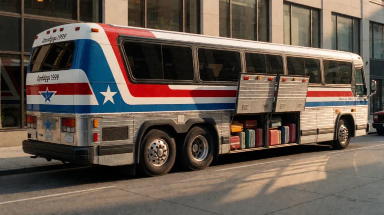 Drpddgrgs1999, A Vintage Motorcoach, Branded With Red, White...