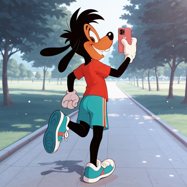 1boy, Solo, Mgoof, Slender, Anthropomorphic Dog, Black Spiky...