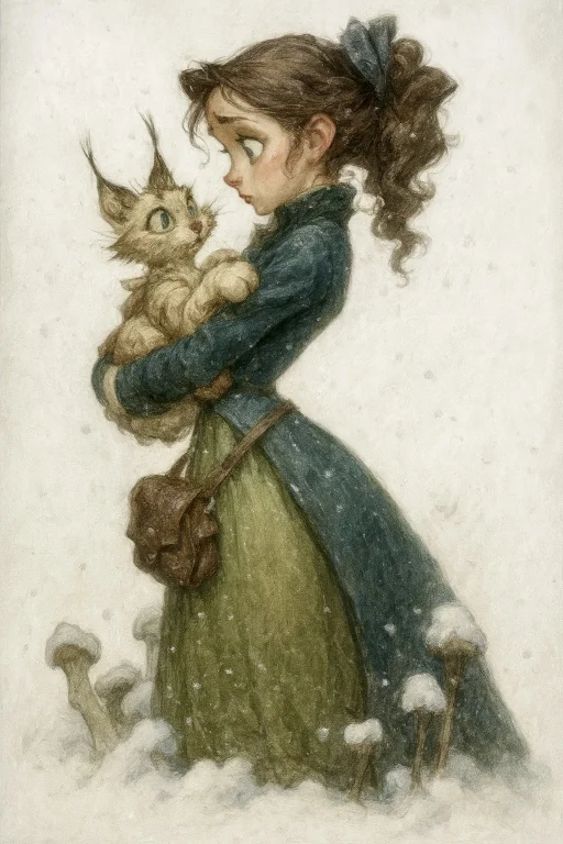Storybook Watercolor-gouache Illustration, Vertical 23. Thre...