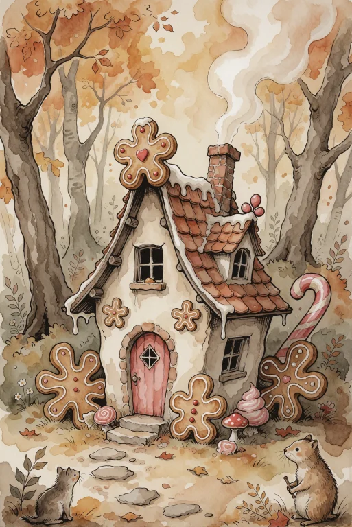 Apieckstyle, A Crooked Candy House Deep Inside An Autumn For...