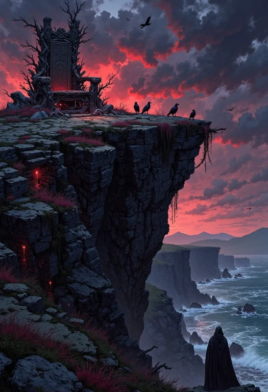 The Ruined Throne Of The Morrgan Atop A Desolate Windswept C...