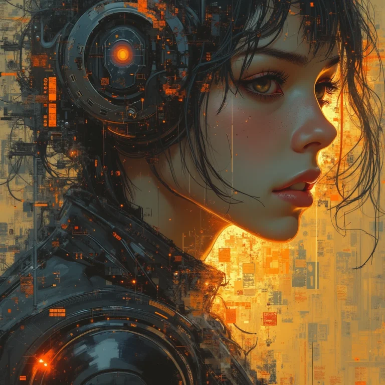 Portrait Of A Woman, Sadness, Despair, Ethereal, Cyberpunk,...