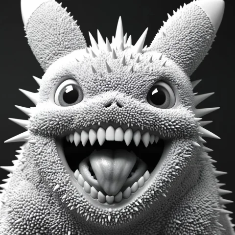 Madefromteef, Surprised Pikachu, Shocked Pikachu Face Comple... — SDXL AI Prompt: made_from_teef, surprised pikachu, shocked pikachu face completely covered in de...