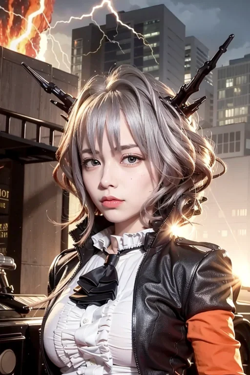 Masterpiece, Best Quality, Silver Hair, Detailed Eyes, Detai...