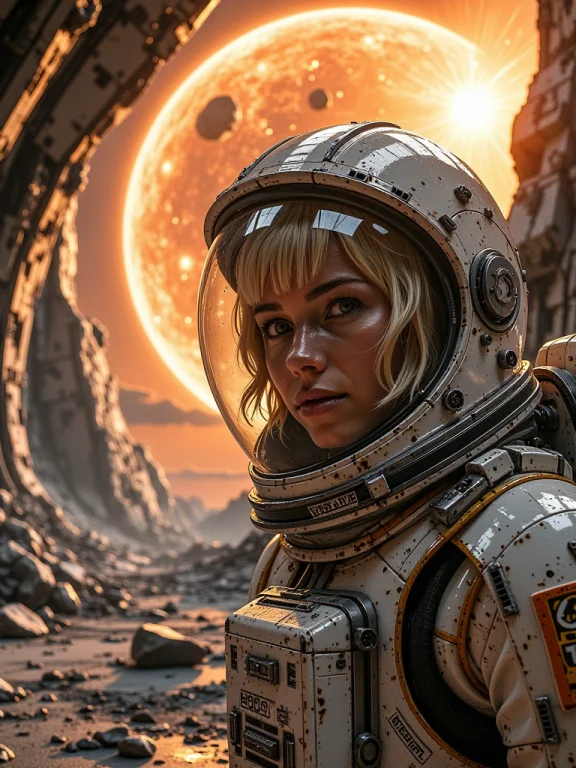 Hasc, Close-up Of A Short Blonde Haired Woman In Eva Spacesu...