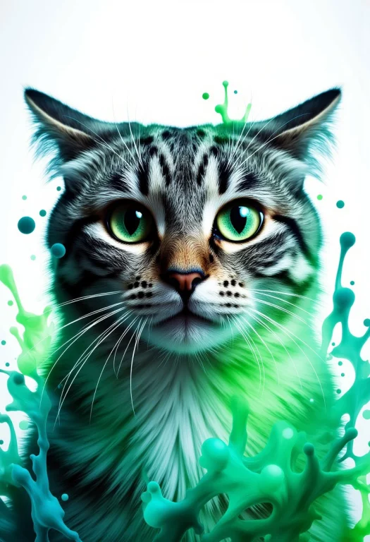 A Photo Of A Cat With Airplane Ears, Set Against A Backgroun...