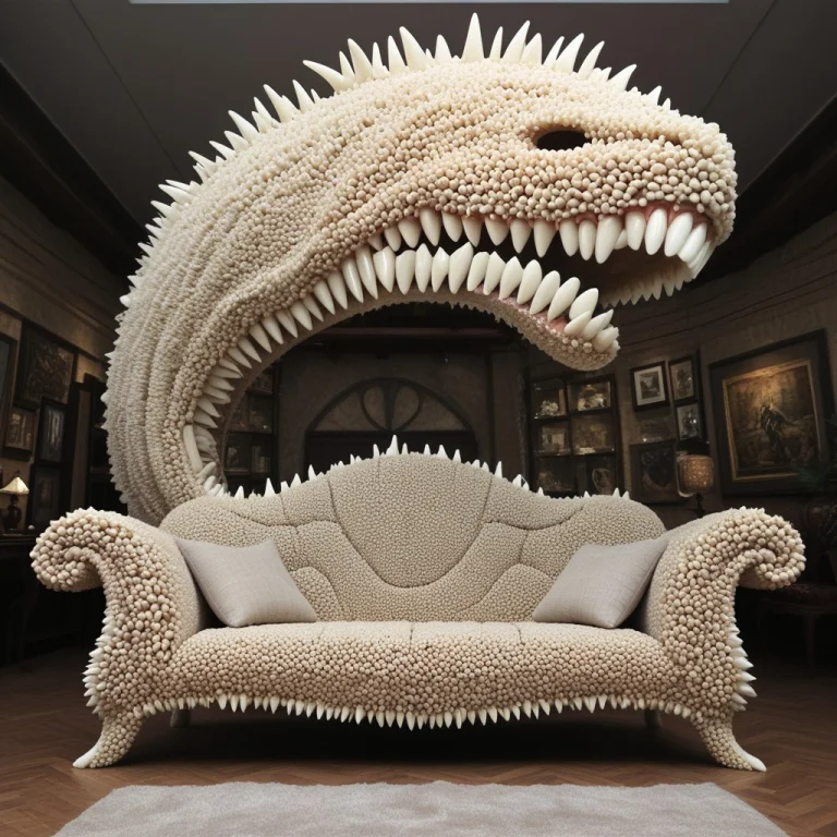 Madefromteef,made Of Teeth, A Sofa ,a Display Show,indoor, A...