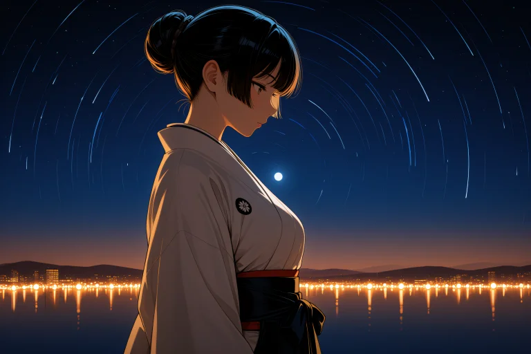 Gt9style,, Tinydaal. 1girl, Solo, Mens Montsuki Haori Hakama...