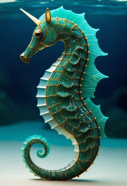 Circuit Board,carved To Resemble The Shape Of A Seahorse, Wi...