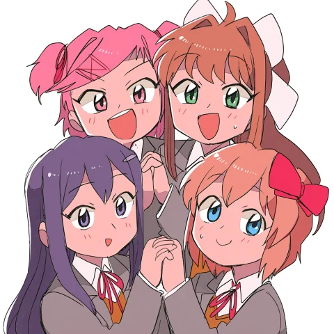 Best Quality, Loratsubobotstyleanimab1-101 Tsubobot, 4girls,... — Stable Diffusion AI Prompt: best quality, @tsubobot, 4girls, sayori \(doki doki literature club\), yuri \(d...