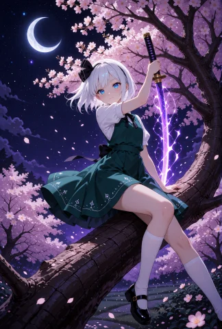 A Girl With Short White Hair And A Small Black Bow On Top, F... — Stable Diffusion AI Prompt: A girl with short white hair and a small black bow on top, featuring blue eyes a...