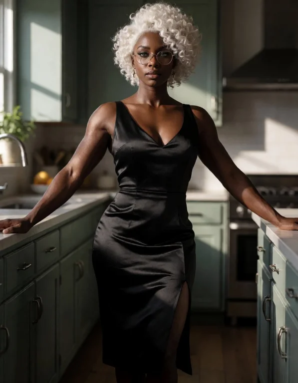 A Muscular Black Woman In Her Early Thirties Possesses Strik...