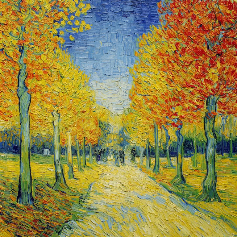 R2048f2dvangog The Painting Depicts A Vibrant Post-impressio...