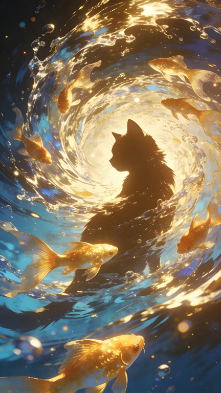 Create A Photorealistic Anime Painting Of A Swirling Gust Of...