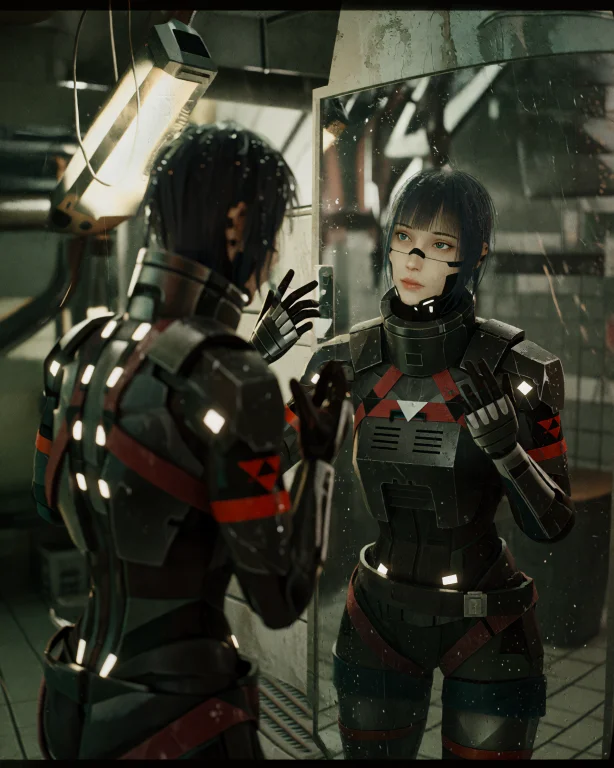 Star Replika, Cinematic 35mm Film Still. Alone In A Locker R...