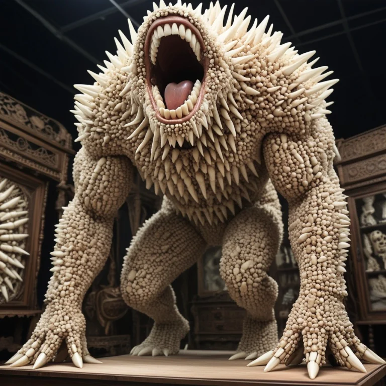 Madefromteef,made Of Teeth, A Chest ,a Display Show,indoor,...