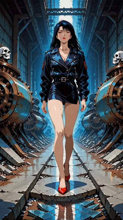 Photo Of A Movie Poster For A Stylish Serious Anime 1990s Mo...