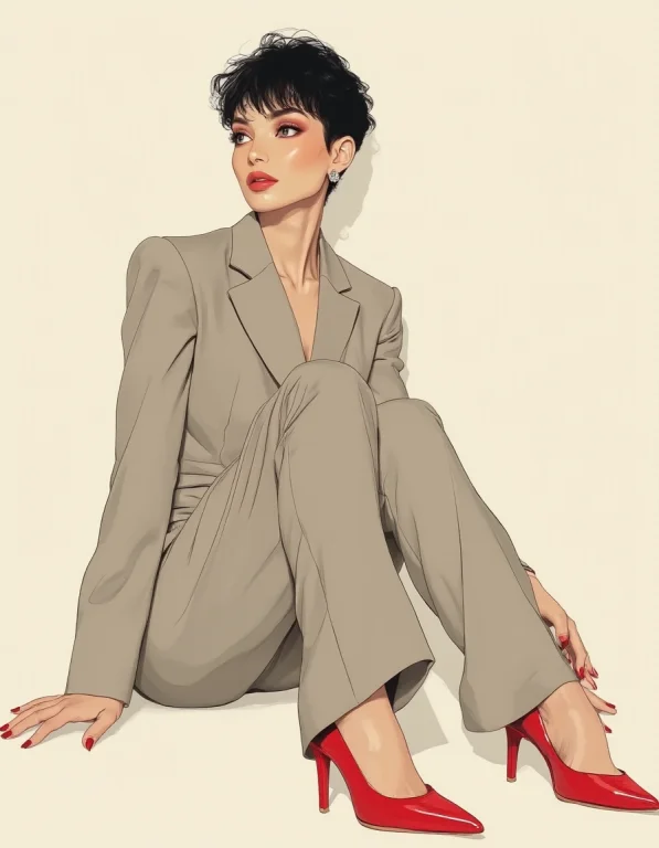 Ultra-detailed Luxury Fashion Illustration Of A Stylish Woma...