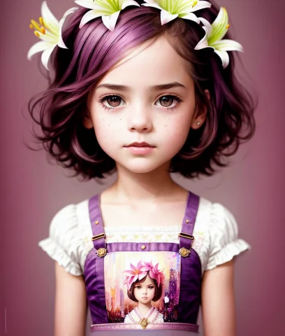 Full Shot Body, Frontal Portrait The Exquisitely Detailed En... — Stable Diffusion AI Prompt: full shot body, Frontal portrait The exquisitely detailed enchanting pink Lily g...