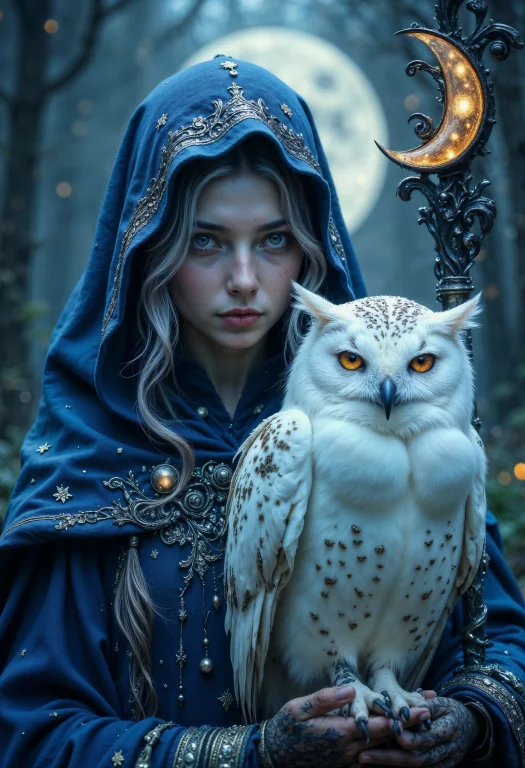 A Mystical And Ethereal Style. The Layout Is A Close-up Port...