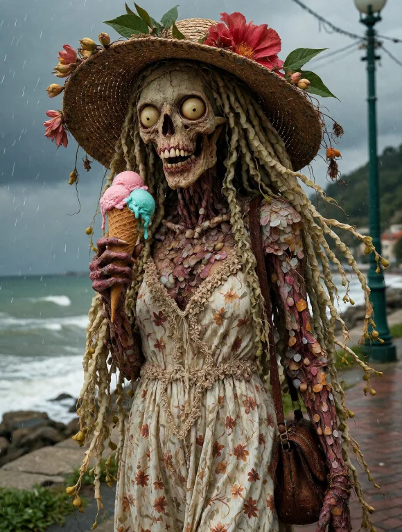 Lorafloratestrongk2e100.8 Fl0rate Zombie Wearing Vintage Sun...
