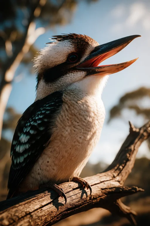 Ta86inkriot, Thin Black Outlines, A Laughing Kookaburra Perc...