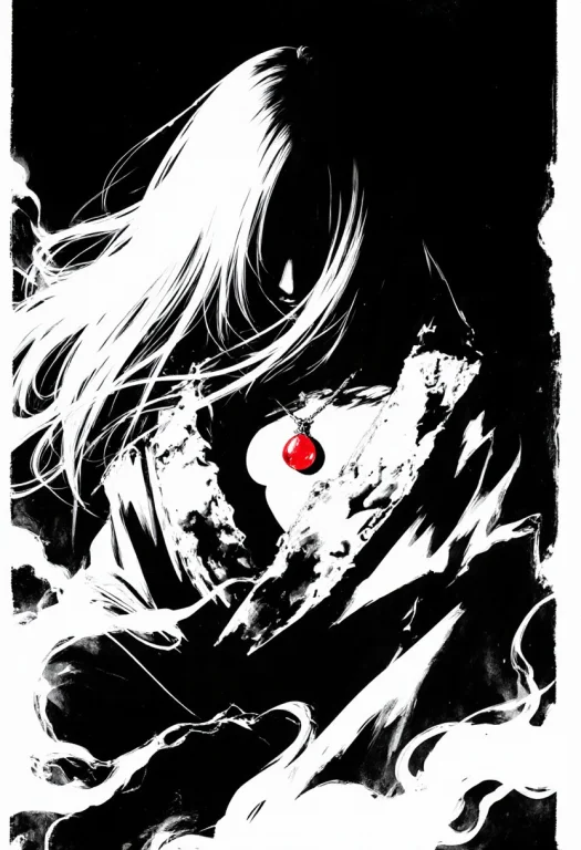 A High-contrast Black-and-white Illustration Of A Mysterious...