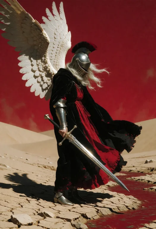 The Fallen Knight Wandered Through The Crimson Desert, Ivory...