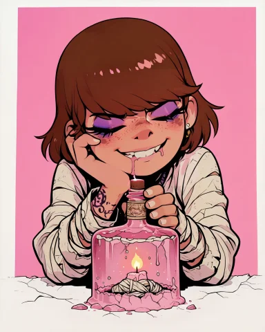 Brown Hair, Short Hair, Freckles, Purple Eyeshadow, The Loud... — Stable Diffusion AI Prompt: (brown hair, short hair, freckles, purple eyeshadow, \(the loud house\) Luna Lou...