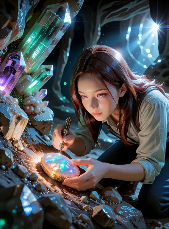 Crystalline Caverns Discovery Deep Within A Dimension Where...
