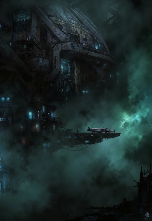A Digital Painting In The Style Of Ck-js, Depicting A Massiv...