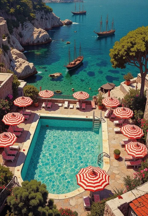 Create An Image Of The Pitoresque And Famous Village Capri I...