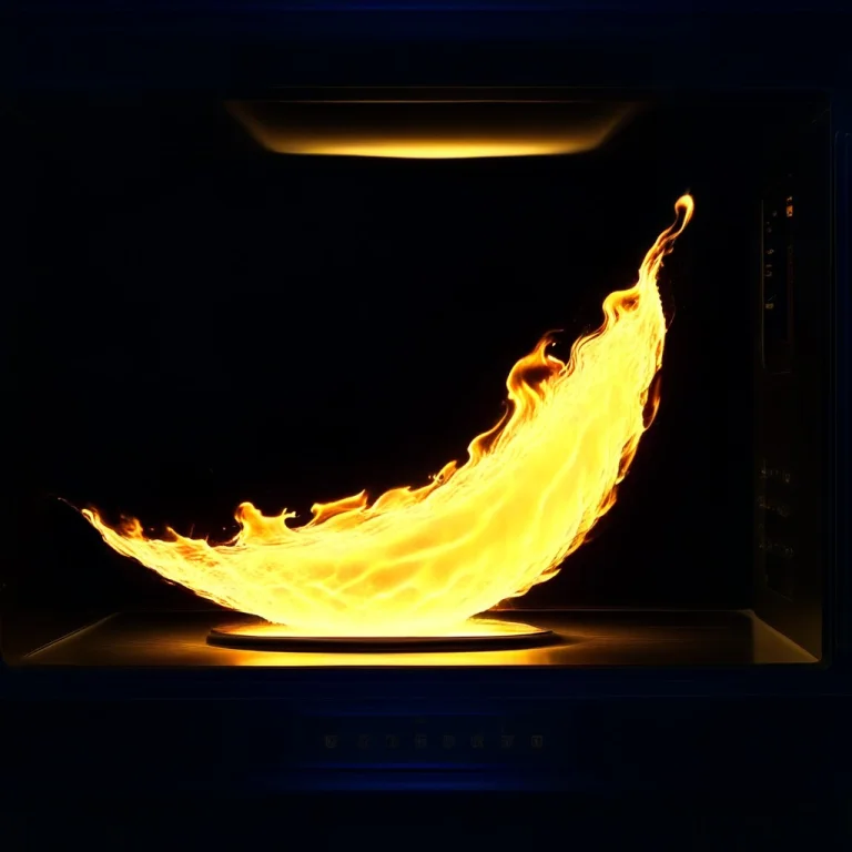 All In The Microwave,banana,half Of The Banana Is Made Of Fl...