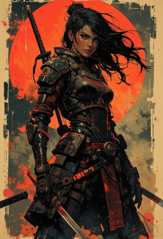 In The Style Of Ck-mgs, Nistyle, Inkplash Art On Rice Paper,...