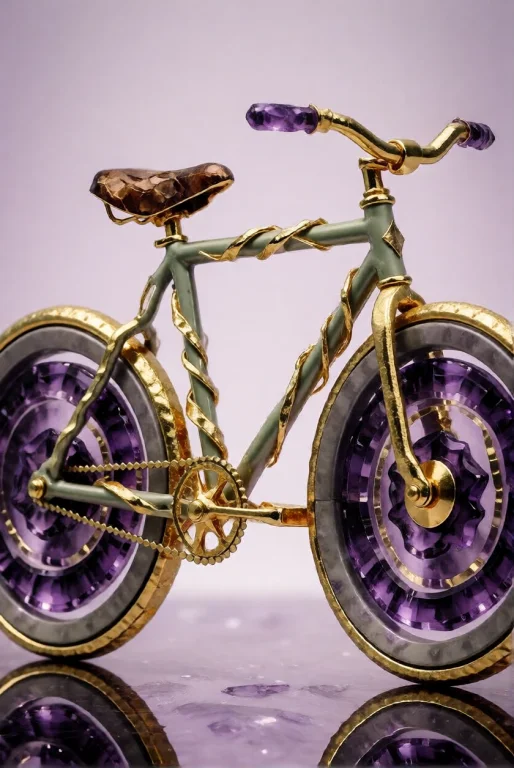 Goldamethystworld, A Bicycle Leaning Against Nothing, Frame...