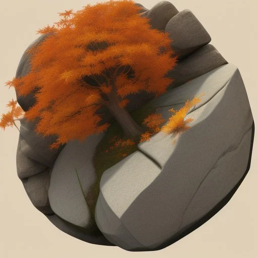 , Autumn, ,maple,tree, Stone,