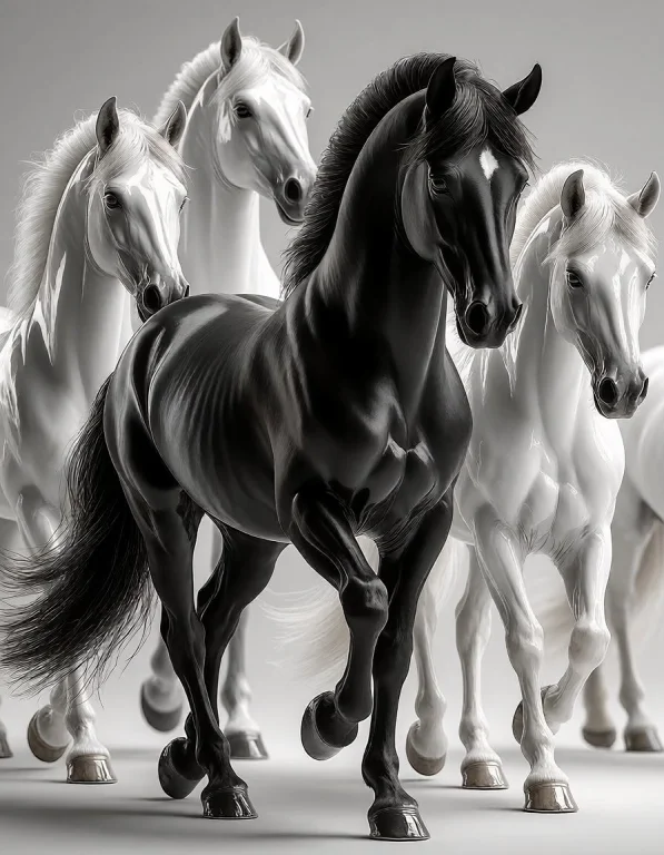 Create A Hyper-realistic And Artistic Black-and-white Digita...