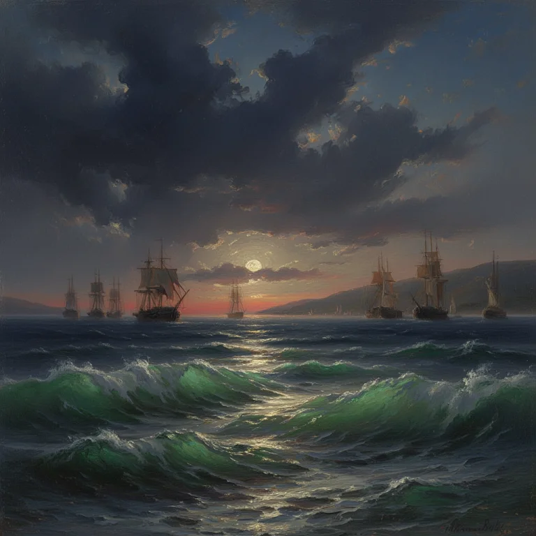 R1280f2aivazovsky The Composition Depicts A Serene Moonlit S...