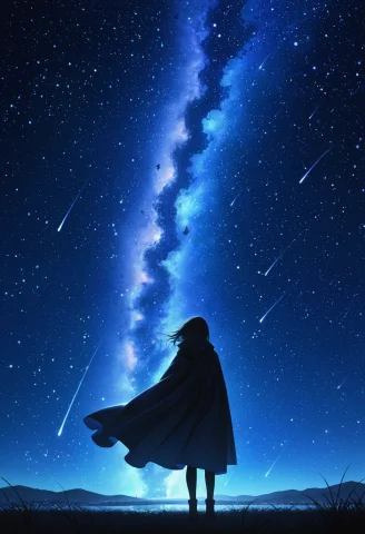 Lazympos, Landscape, Night, Iridescent Milky Way, Opalescent... — Stable Diffusion AI Prompt: lazympos, landscape, night, iridescent milky way, opalescent milky way, silhouet...