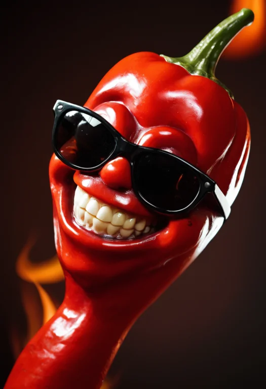 Ultra-realistic Photo Of An Anthropomorphic Chili Pepper Wit...